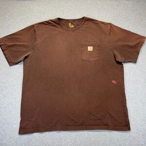 Carhartt Pocket T-Shirt Men’s 2XL Brown Original Fit Short Sleeve